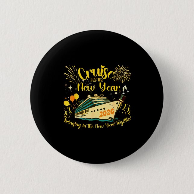 Cruising Into 2026 New Years Eve Party Favors Fami 2 Inch Round Button (Front)