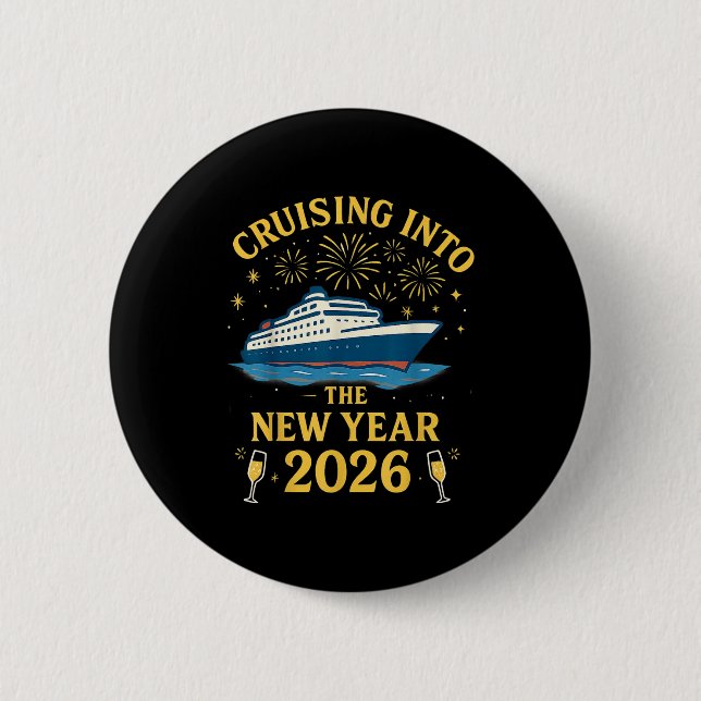Cruising Into 2026 New Years Eve Party Favors Fami 2 Inch Round Button (Front)