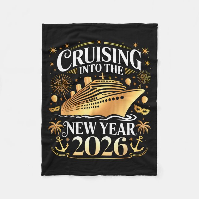 Cruising Into 2026 New Years Eve Party Favors Fami Fleece Blanket (Front)
