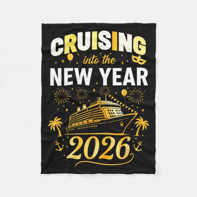 Cruising Into 2026 New Years Eve Party Favors Fami Fleece Blanket (Front)