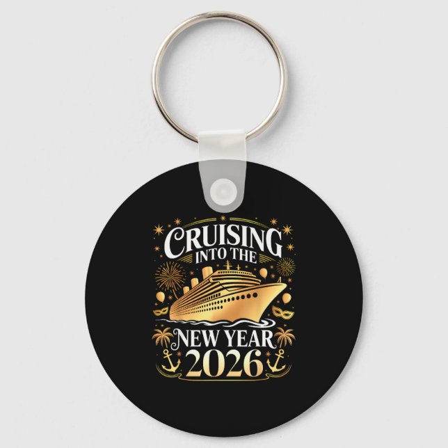 Cruising Into 2026 New Years Eve Party Favors Fami Keychain (Front)