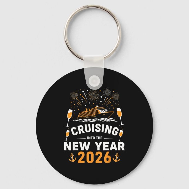 Cruising Into 2026 New Years Eve Party Favors Fami Keychain (Front)