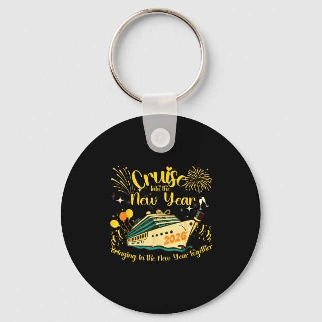 Cruising Into 2026 New Years Eve Party Favors Fami Keychain (Front)
