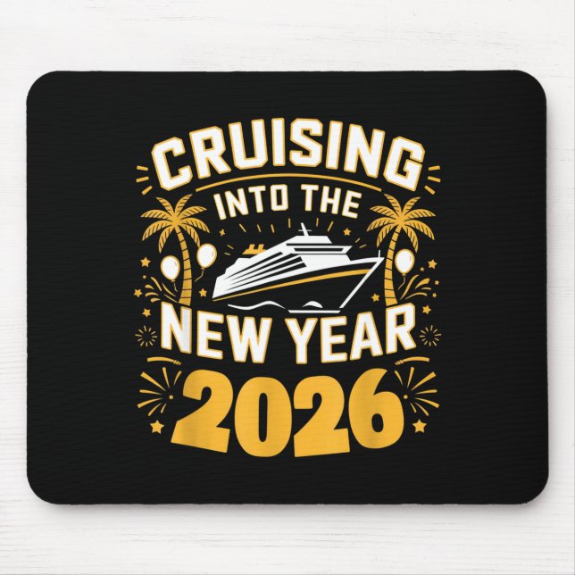 Cruising Into 2026 New Years Eve Party Favors Fami Mouse Pad (Front)