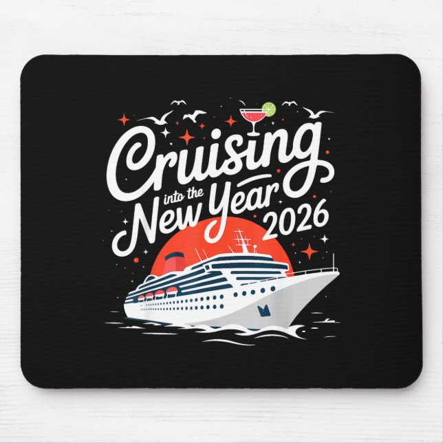 Cruising Into 2026 New Years Eve Party Favors Fami Mouse Pad (Front)