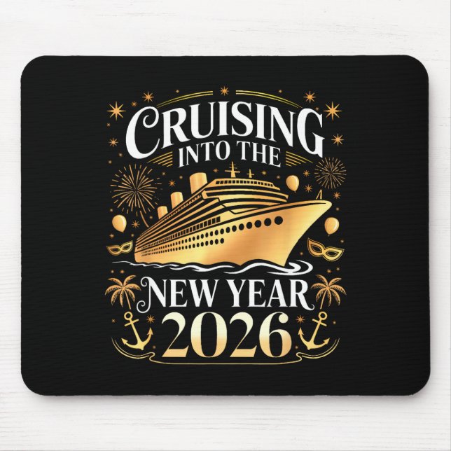 Cruising Into 2026 New Years Eve Party Favors Fami Mouse Pad (Front)