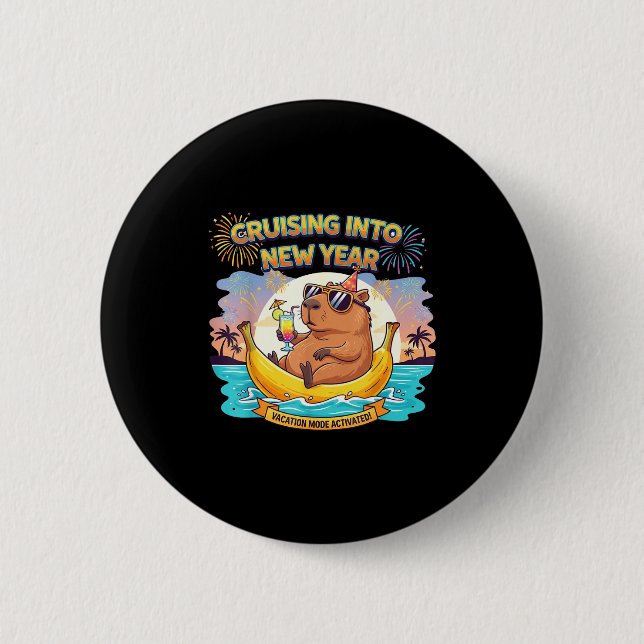 Cruising Into 2026 New Years Eve Party Matching Fa 2 Inch Round Button (Front)
