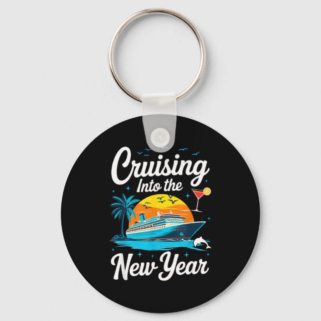 Cruising Into 2026 New Years Eve Party Matching Fa Keychain (Front)