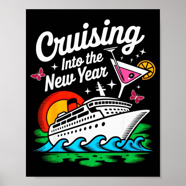 Cruising Into 2026 New Years Eve Party Matching Fa Poster (Front)