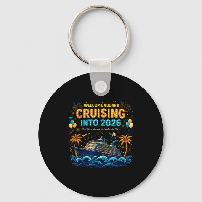 Cruising Into 2026 Trocal New Year Celebration  Keychain (Front)