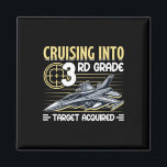 Cruising Into 3rd Grade Jet Fighter First Day Back Magnet<br><div class="desc">Cruising Into 3rd Grade Jet Fighter First Day Back To School</div>