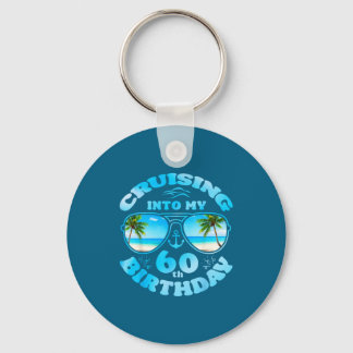 Cruising into 60th birthday-matching 60th birthday keychain