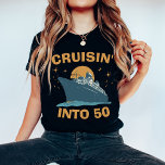 Cruising Into Custom Age Birthday Cruise Shirt<br><div class="desc">Ahoy there matey! If you're looking for the perfect birthday shirt to rock on your special day, then look no further than our personalized Cruisin' Into Birthday shirt! Whether you're turning 18 or 80, this shirt can be customized to fit your age and style. Just imagine yourself cruising in your...</div>