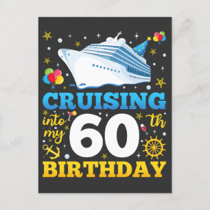 Cruising Into My 60 Birthday Party Postcard