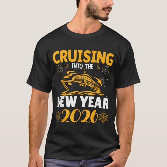 Cruising Into New Year 2026 Family Cruise Matching T-Shirt (Front)