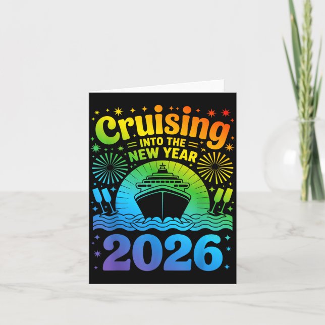 Cruising Into New Year 2026 Lgbtq Pride Cruise Cel Card (Front)