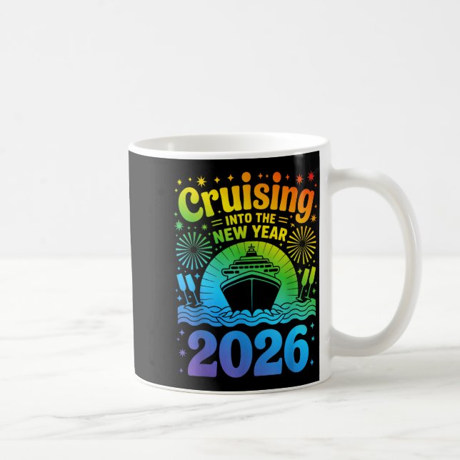 Cruising Into New Year 2026 Lgbtq Pride Cruise Cel Coffee Mug (Right)
