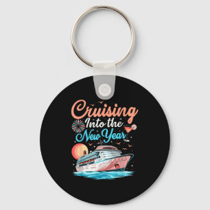 Cruising Into New Years Eve Party Countdown Happy Keychain