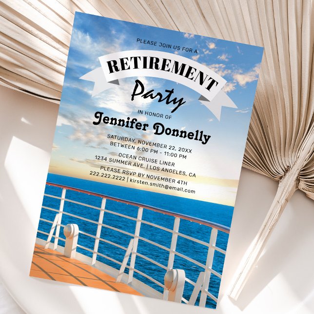 Cruising into Retirement Party Invitation (Creator Uploaded)