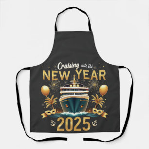 Cruising into the New Year 2025 Eve Family Crew  Apron