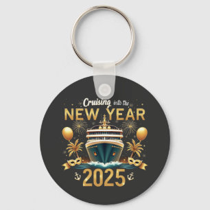 Cruising into the New Year 2025 Eve Family Crew Keychain