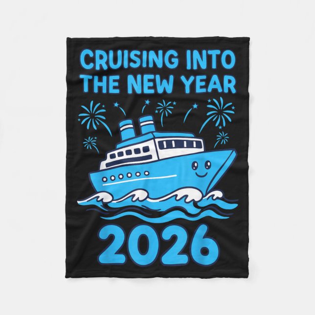 Cruising Into The New Year 2026 Celebration  Fleece Blanket (Front)
