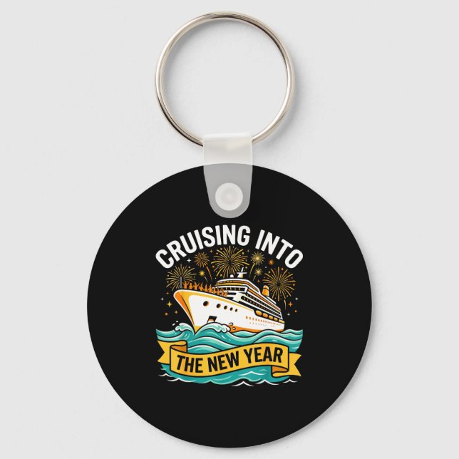 Cruising Into The New Year 2026 Cruise Squad  Keychain (Front)