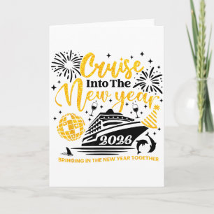 Cruising Into The New Year 2026 Happy New Year 202 Card