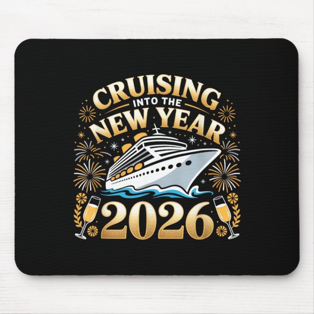 Cruising Into The New Year 2026 Happy New Year 202 Mouse Pad (Front)