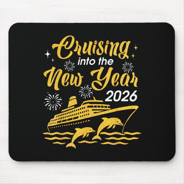 Cruising Into The New Year 2026 Happy New Year Cru Mouse Pad (Front)