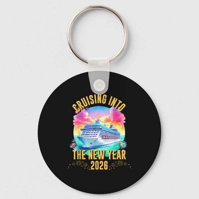 Cruising Into The New Year 2026 Ocean Lover  Keychain (Front)
