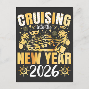 Cruising into the New Year 2026 Postcard