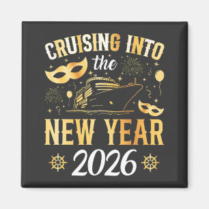 Cruising into the New Year 2026 Square Magnet