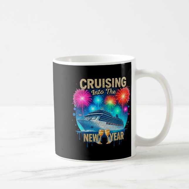 Cruising Into The New Year 2026 Sunset Cruise Vaca Coffee Mug (Right)
