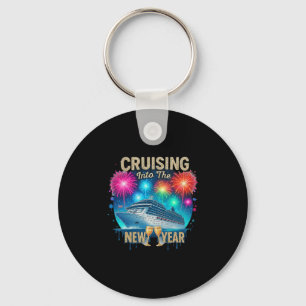 Cruising Into The New Year 2026 Sunset Cruise Vaca Keychain