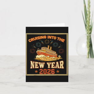 Cruising Into The New Year 2026 Voyage Fireworks  Card