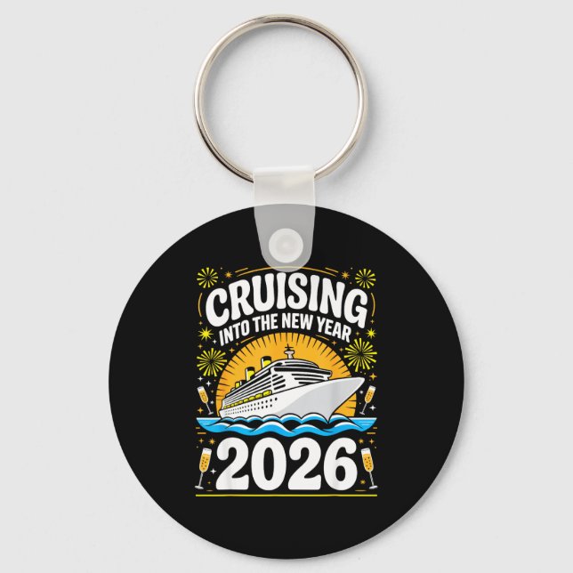 Cruising Into The New Years Eve 2026 Family Matchi Keychain (Front)