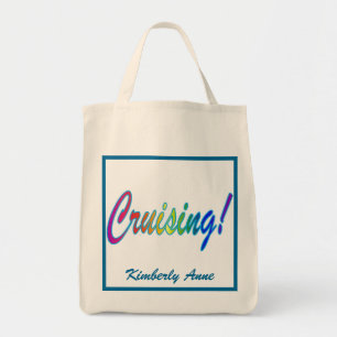 Cruising Multicolor Word Your Name Tote Bag