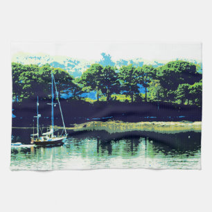 cruising sailboat kitchen towel