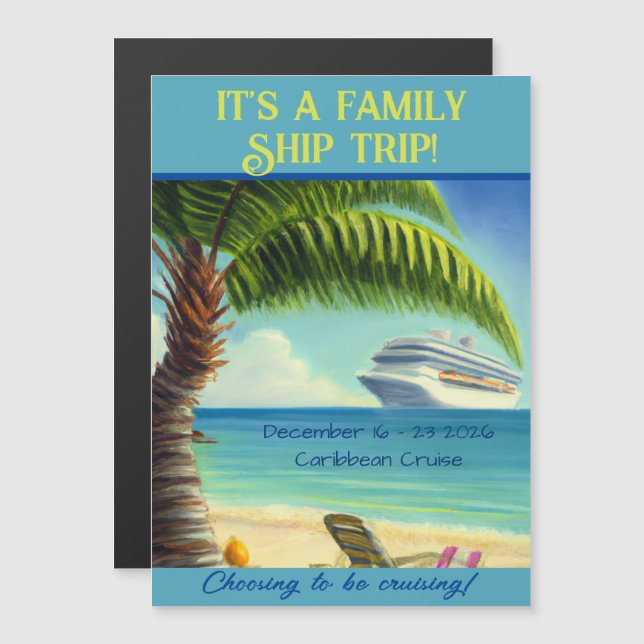 Cruising Stateroom Door Magnet Beach Scene (Front/Back)