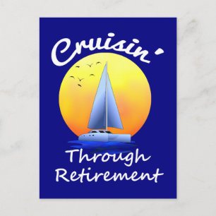 Cruising Through Retirement Postcard