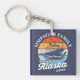 Cruising to Alaska Custom Family Matching Group  Keychain