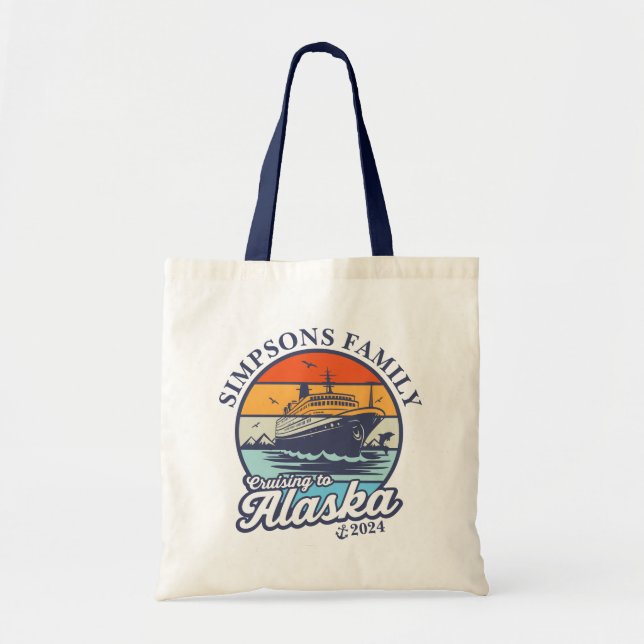 Cruising to Alaska Custom Family Matching Group  Tote Bag (Front)