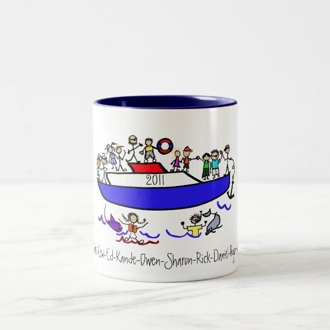 Cruising with the family Two-Tone coffee mug (Center)