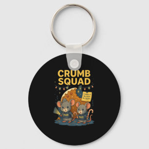 Crumb Squad Funny Cookie Mouse Christmas Design  Keychain