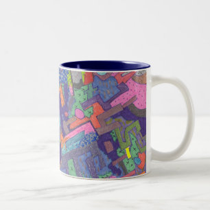 Crumbling City, Abstract Art Mug
