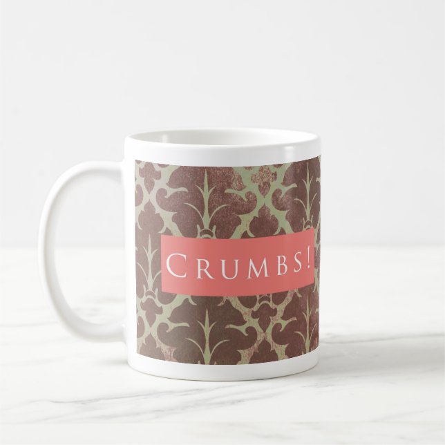 Crumbs! Pattern Pink Coffee Mug (Left)