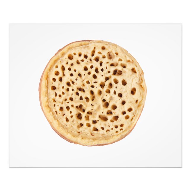 Crumpet on white photo print (Front)