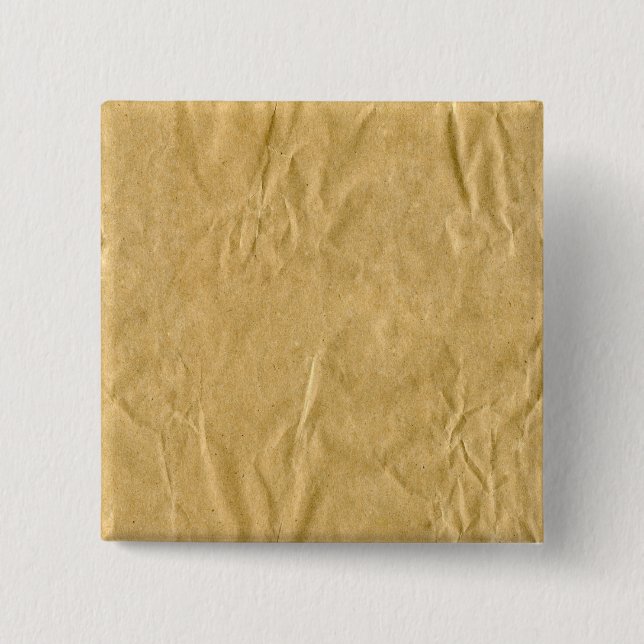Crumpled Cardboard Texture 2 Inch Square Button (Front)