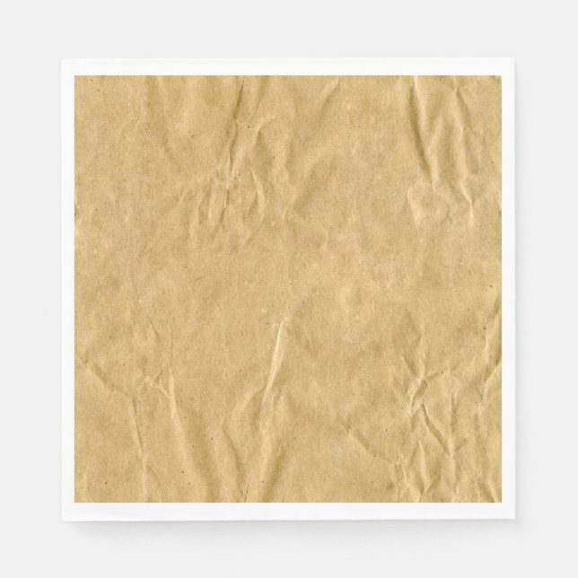 Crumpled Cardboard Texture Napkin (Front)
